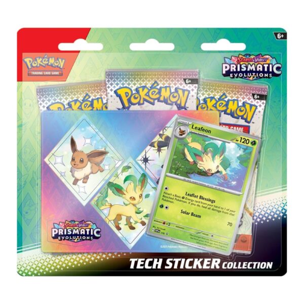 Pokemon Prismatic Evolutions Tech Sticker Collection - Español