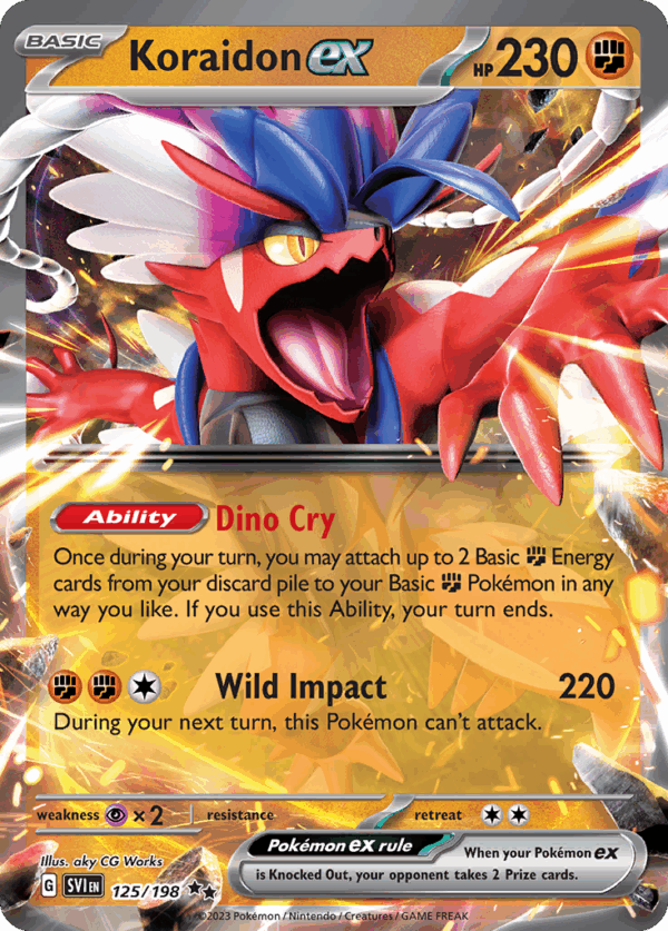 Koraidon EX - 125/198 - Scarlet & Violet Base