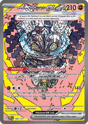 Cornestone mask ogerpon ex - 160/131 - Prismatic Evolutions