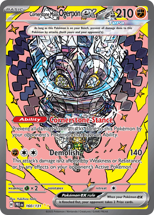 Cornestone mask ogerpon ex - 160/131 - Prismatic Evolutions